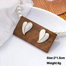 Load image into Gallery viewer, White Flower &amp; Butterfly Dangle Earrings – Acrylic Pearl Heart Jewelry
