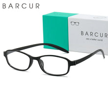 Load image into Gallery viewer, BARCUR Original Classic Presbyopia Glasses for Men and Women High-Quality Plastic Frame with Hinge Splicing Pattern and Mirror Legs Transparent AC Lenses for Reading
