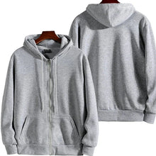 Load image into Gallery viewer, Men’s Casual Zipper Hoodie – Autumn Winter Long Sleeve Hooded Sweatshirt for Daily Wear &amp; Sports
