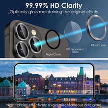 Load image into Gallery viewer, Camera Lens Protector for iPhone 14 Pro Max Plus 13 12 Mini 14Pro iPhone14 13Pro 14Plus 12Pro Glass Protection Protective Film  Metallic Camera Ring Lens Protector with Glass Cover
