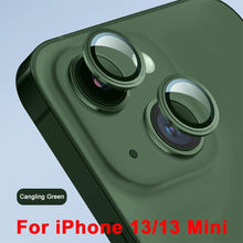 Load image into Gallery viewer, 3D  Protective Glass Camera Protector Cover For iPhone 13 Pro Max i Phone 13Pro 13 Mini Rear Lens Metal Ring Protect Camera Lens Case Individual Metal Scratch Resistant HD Clear Case Tempered Glass Camera Case
