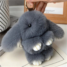 Load image into Gallery viewer, 15cm Rabbit Fur Keychain – Cute Bag &amp; Car Pendant Accessory for Women

