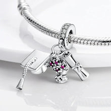Load image into Gallery viewer, 925 Sterling Silver Pink Butterfly &amp; Luminous Firefly Charm – Dangle Bead for Bracelet or Necklace | Elegant DIY Jewelry Gift for Women
