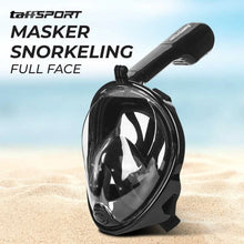 Load image into Gallery viewer, Full Face Snorkel Mask with Detachable Camera Mount,Snorkeling Swimming Diving Mask Wide View Anti-Fog Anti-Leak for Adult Kids
