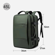 Load image into Gallery viewer, Expandable Business Backpack for Men - 17.3" Laptop, USB, Waterproof Travel Bag
