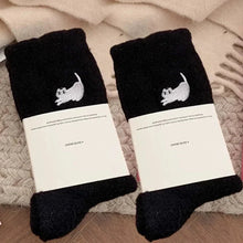 Load image into Gallery viewer, 3Pairs Premium Feel Cute Cat Cozy Hairy Mink Velvet Socks Autumn Winter Hosiery Thickened Plush Warm Sleep Home Fluffy Socks
