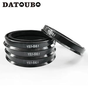 DATOUBO 4 pcs Black Plastic car wheel 73.1 - 57.1mm, 73.1-56.1mm, 73.1 to 64.1  hub centric rings,car accessories. Retail price.