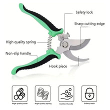 Load image into Gallery viewer, Pruner Garden Scissors Professional Sharp Bypass Pruning Shears Tree Trimmers Secateurs Hand Clippers For Garden Beak Scissors
