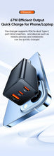 Load image into Gallery viewer, Toocki 67W GaN Charger Quick Charge 4.0 PD3.0 Fast Charging Type C Charger for Macook iPhone 14 13 12 Pro Max Samsung S23 Xiaomi
