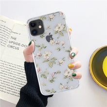 Load image into Gallery viewer, Fashion Flower Phone Case For Iphone 7 8 Plus  Iphone Xr X Xs Silicone Ultra Thin Shockproof Mobile Phone Case With Fashion Pattern Cover Stylish Beautiful Flower Pattern Colored iphone Case

