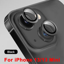 Load image into Gallery viewer, 3D  Protective Glass Camera Protector Cover For iPhone 13 Pro Max i Phone 13Pro 13 Mini Rear Lens Metal Ring Protect Camera Lens Case Individual Metal Scratch Resistant HD Clear Case Tempered Glass Camera Case
