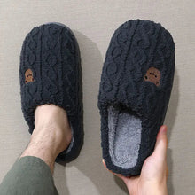 Load image into Gallery viewer, Winter Fluffy Shoes Women Cotton Slippers Cartoon Bear Thick Sole Warm Slides Men Female Couple House Indoor Plush Flat Shoes
