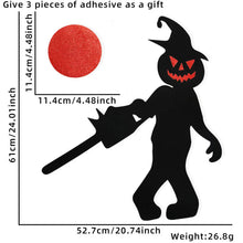 Load image into Gallery viewer, Halloween Door &amp; Window Stickers - Skeleton Hands, Pumpkins, Ghosts, and Witch Hat Decor
