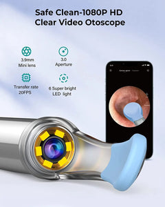 2023 New R1 Wireless Visual Silicone Ear Spoon Safe Endoscope Earpick with 1080P FHD Camera Otoscope Ear Cleaner For Kids Adults