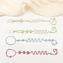 Load image into Gallery viewer, 4PCS Adjustable Silicone Pacifier Chain Set | Safe Teether Toys for Baby Crib, High Chair &amp; Gift Set – Beige
