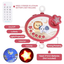 Load image into Gallery viewer, Baby Crib Mobile Rotating Musical Projector Night Light
