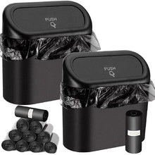 Load image into Gallery viewer, Car Trash Can (with Lid) Contains 60 (300) Garbage Bags, Small Car Trash Can, Leak-proof Mini Car Accessories
