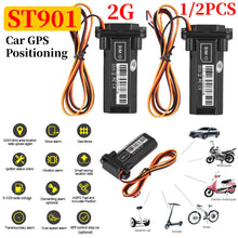 Load image into Gallery viewer, 1/2PC 2G Mini Tracker Waterproof Builtin Battery GPS ST-901 for Car vehicle gps device 4 PIN Cable with Relay for Remote Control
