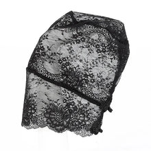 Load image into Gallery viewer, Women Sexy Black Lace Mask Masquerade Party Mask Unisex Adult Lace Full Face Hood Head Cover Festival Halloween Cosplay Eye Mask
