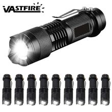 Load image into Gallery viewer, 1/3/5/10Packs Portable Mini Q5 LED Flashlight Tactical Lamp Torch Adjustable Focus Zoomable Flashlight for Gift Hiking Camping
