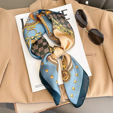 Load image into Gallery viewer, Luxury Silk-Feel Square Scarf – Satin Shawl, Hijab, Hair Wrap for Women
