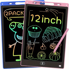 Load image into Gallery viewer, 2/4Pcs LCD Writing Tablet Doodle Pad for Kids 12Inch LCD Drawing Board Colorful Reusable Writing Tablet for Educational Toy Gift
