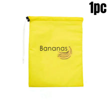 Load image into Gallery viewer, Durable Yellow Banana Storage Bag – Insulated Fresh-Keep Drawstring Bag for Fruits &amp; Vegetables | Reusable Banana Preservation Pouch
