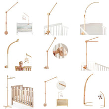 Load image into Gallery viewer, Wooden Baby Rattle Crib Mobile Holder for Newborns
