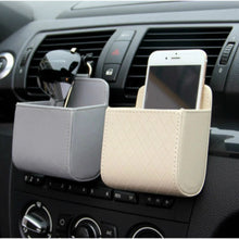 Load image into Gallery viewer, Car Storage Bag Air Vent Dashboard Tidy Hanging PU Leather Organizer Box Glasses Phone Holder Storage Box Car Accessories
