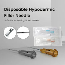 Load image into Gallery viewer, Stainless Steel Syringe Needle 22g 50mm Cannula needle Single Point Of Entry For Wider Coverage Micro Blunt  Tip Needle
