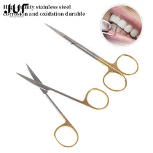 Load image into Gallery viewer, Stainless steel Dental Surgical Eye Double Eyelid Scissors Beauty Scissors Cut Tissue Scissors 12*4.5cm
