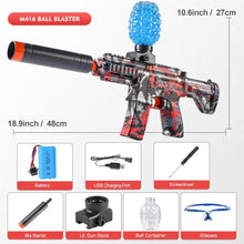 Load image into Gallery viewer, M416 Electric Ball Blaster Toy Gun – High-Speed Rechargeable Toy with Metallic Finish, Perfect Holiday Gift (Bullets Excluded)
