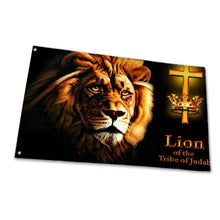 Load image into Gallery viewer, Tribe of Judah Lion Flag,Uv Fade Resistant Flag for Outdoor House Porch Welcome Holiday Home/School/Party Decoration,Garden Flag
