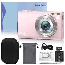 Load image into Gallery viewer, 4K Digital Camera Autofocus Vlogging Camera HD 48MP with 2.8" Large Screen Camcorder Camera for Photography for Kid Adult
