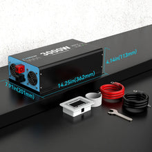 Load image into Gallery viewer, 2500W/3000W/4000W Power Inverter Pure Sine Wave DC 12V To AC 110V 120V with Remote Control and USB LCD Display For Vehicles RV
