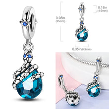 Load image into Gallery viewer, 925 Sterling Silver Pink Butterfly &amp; Luminous Firefly Charm – Dangle Bead for Bracelet or Necklace | Elegant DIY Jewelry Gift for Women
