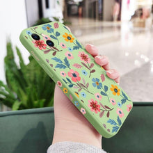 Load image into Gallery viewer, Brilliant Flowers Phone Case For iPhone 14 13 Pro Max Mini Cute Multicolored Flowers Pattern Cover Slim Silicone Shockproof Bumper Back Cover
