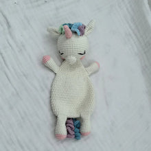 Load image into Gallery viewer, Baby Security Blanket Towel Feeding Bib Soft Towel Cotton Burping Cloth Infant Shower Gift Knitted Lovely Animal Rattle Sleep To

