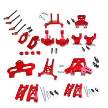 Load image into Gallery viewer, New Metal Upgrade Parts Kit Caster Block Steering Blocks Suspension Arm For Traxxas Latrax Teton 1/18 RC Car Red Parts
