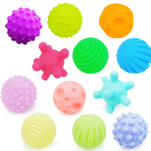 Load image into Gallery viewer, 6Pcs Textured Multi Ball Set for Baby Tactile Training

