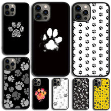 Load image into Gallery viewer, Dog Foot Print Colorful Pattern Phone Case For Iphone 14 Se 2020 Xr Xs 11 12 13 Mini Pro Max 6 7 8 Plus  Ultra Designer Printed Hard Back Case
