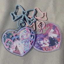 Load image into Gallery viewer, Game NEEDY GIRL OVERDOSE Rain Ame KAnge Cosplay Keychain Acrylic Heart Pendant Keyring Key Chain Bag Accessories Girls Ornament
