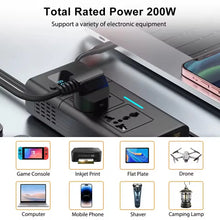 Load image into Gallery viewer, Car 220v Inverter 12 to 220 Voltage Power Converter 200W for 12V Vehicles
