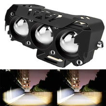 Load image into Gallery viewer, Motorcycle LED Spot Light Dual Color Hi/Low Beam Fog Lamps for Car Trucks SUV UTV 12V 24VMini Lens Headlight Driving Light
