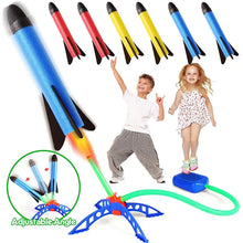 Load image into Gallery viewer, Kids Outdoor Rocket Foot Pump Outdoor Air Pressing Soaring Rocket Suit Jumps Air Powered Rocket Launcher Game Children Toy Gifts
