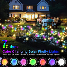 Load image into Gallery viewer, 12Pack Solar LED Starburst Firefly Lights – IP66 Waterproof Garden &amp; Lawn Decoration
