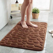 Load image into Gallery viewer, 3D Non-Slip Bathroom Mat – Quick-Dry Absorbent Cobblestone Doormat
