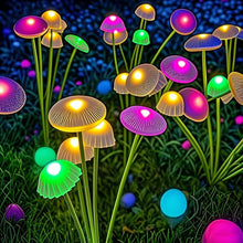 Load image into Gallery viewer, Solar Mushroom Garden Lights – Dual Mode LED Waterproof Outdoor Decor
