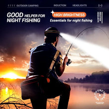 Load image into Gallery viewer, Mini Rechargeable Powerful Sensor Headlamp Fishing Camping USB Head Flashlight COB LED Head Light Torch Headlights Front Lantern
