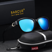 Load image into Gallery viewer, BARCUR Polarized Men’s Fashion Sunglasses – Elliptical Gradient TAC Lens with UV400 Protection – Lightweight Stainless Steel Frame Stylish Summer Eyewear for Travel Driving &amp; Outdoor Gift Occasions
